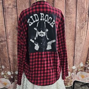 Unisex  Kid Rock Flannel Shirt Handmade